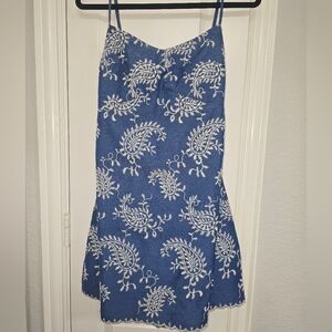 Patty Embroidered Bow Back Mini Dress